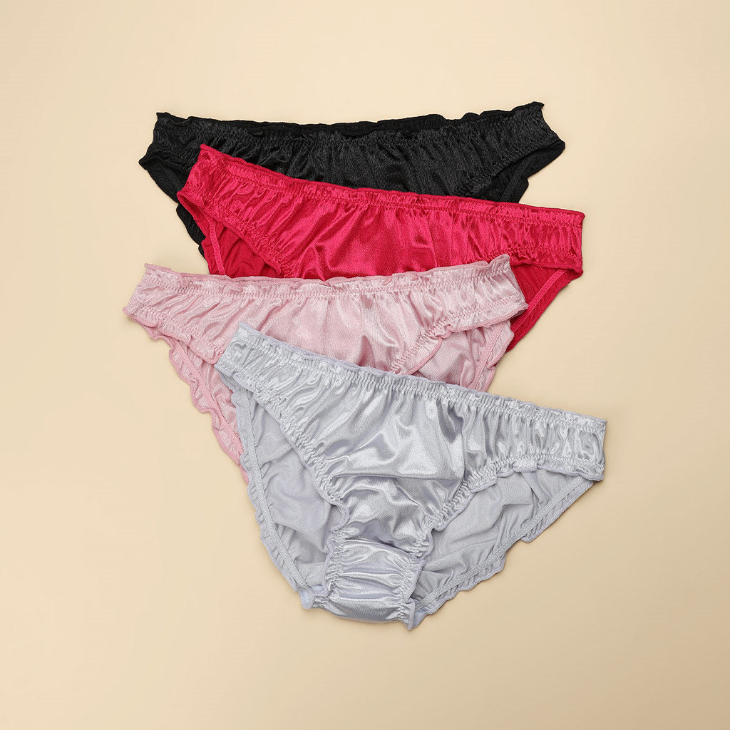 Sharicca Womens Seamless Bikini Underwear Panties Low Rise Set of 2