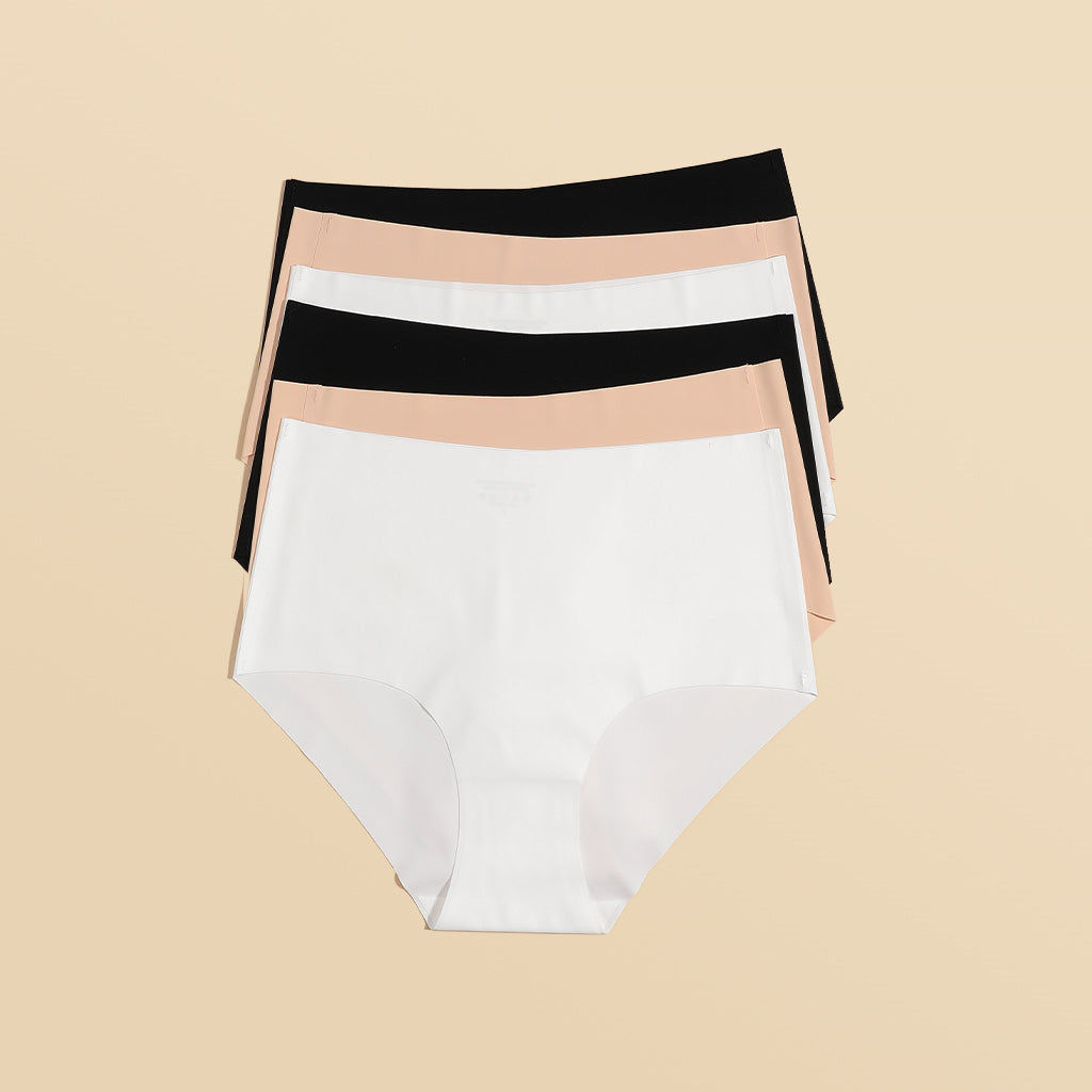 SHARICCA Seamless Women Boxers Underwear High Waist Boxershorts Underpants  No Show Hipsters Underwear (1P02-Skin, S) : : Fashion