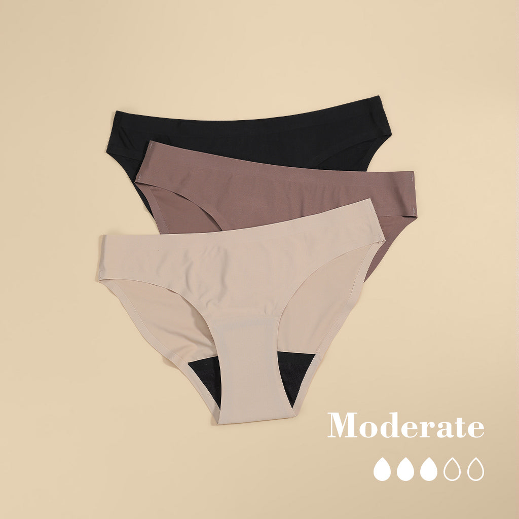Seamless Cotton Briefs For Women Set Of 3 Black Underwear With