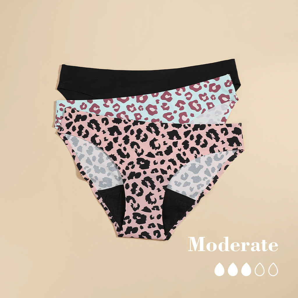 Period Panties for Women Seamless Bikini Underwear Set of 3 – Sharicca