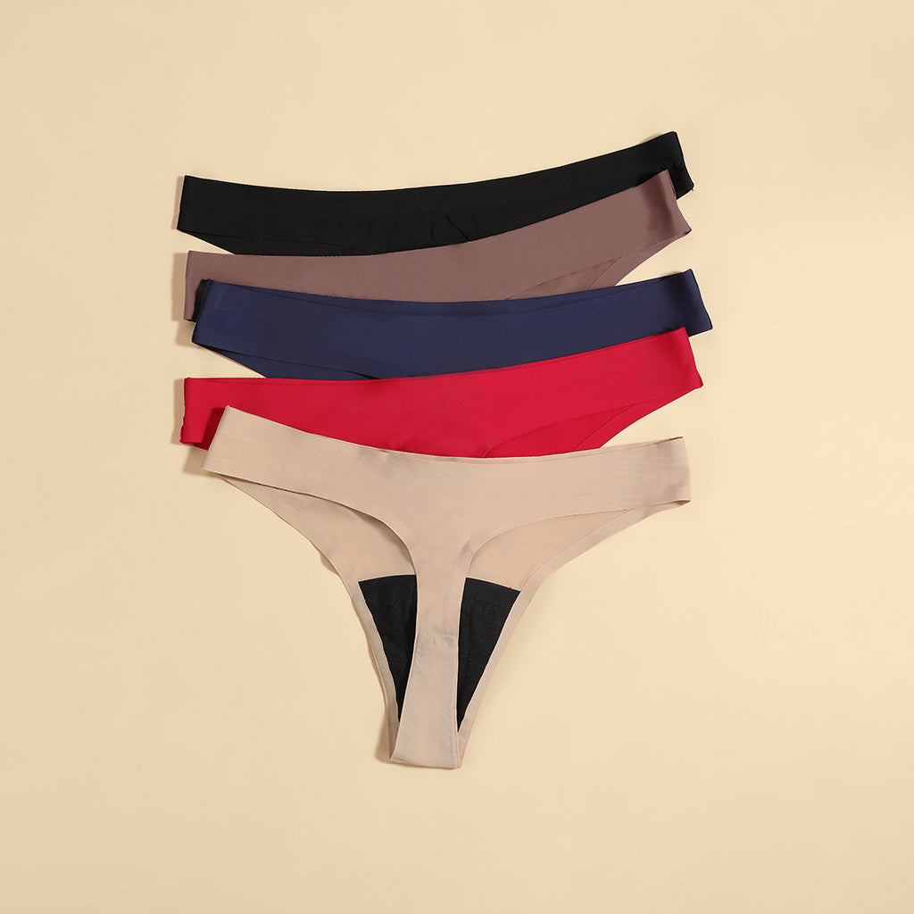 Seamless Thongs For Women No Show Thong Underwear Women 5 Pack